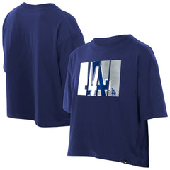 MLB Los Angeles Dodgers New Era Women's Boxy Foil Logo T-Shirt