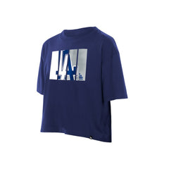 MLB Los Angeles Dodgers New Era Women's Boxy Foil Logo T-Shirt