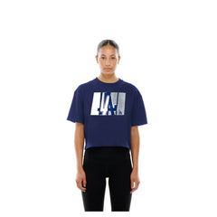 MLB Los Angeles Dodgers New Era Women's Boxy Foil Logo T-Shirt