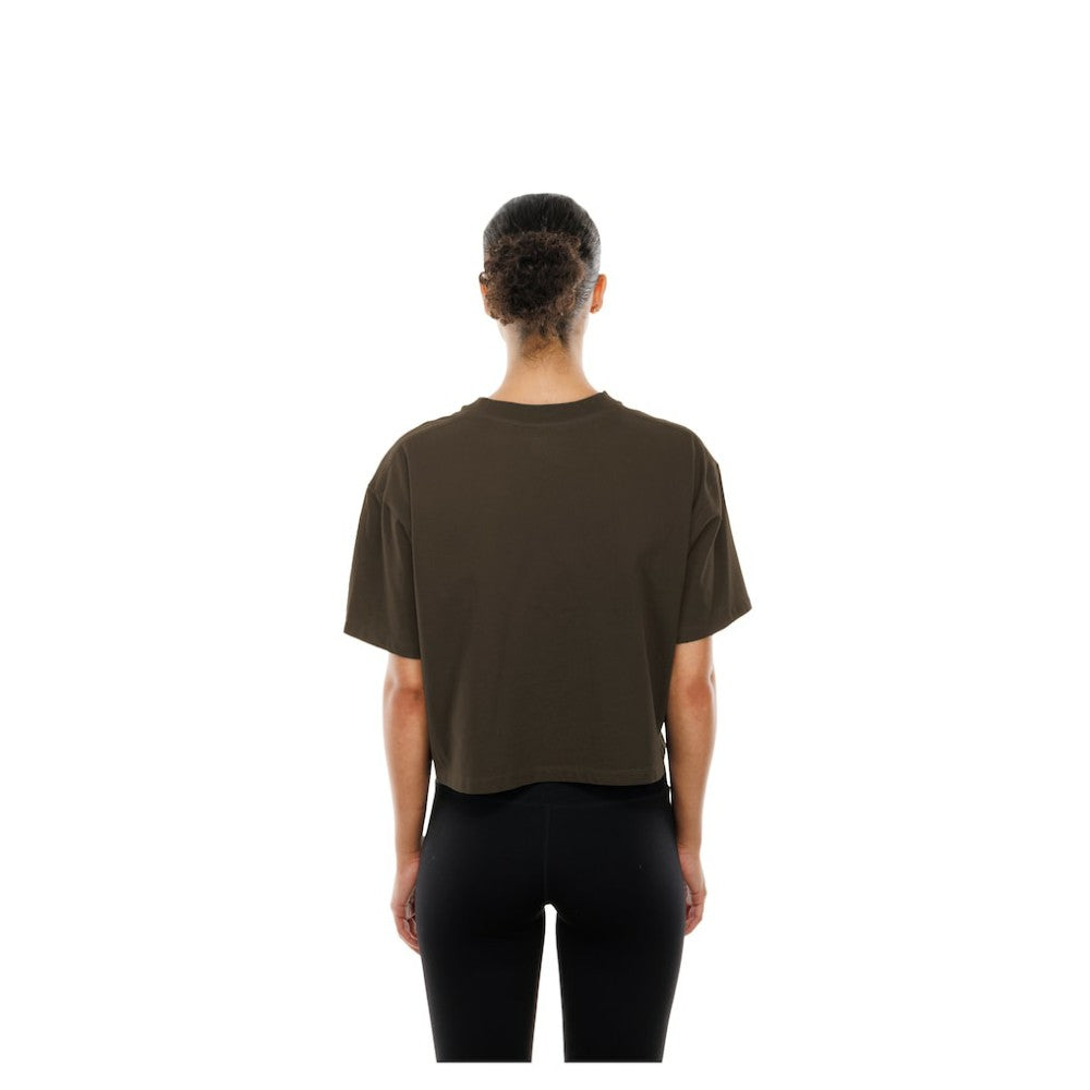 MLB San Diego Padres New Era Women's Boxy Foil Logo T-Shirt