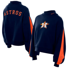 MLB Houston Astros New Era Women's Mock Neck Balloon Sleeve Sweatshirt