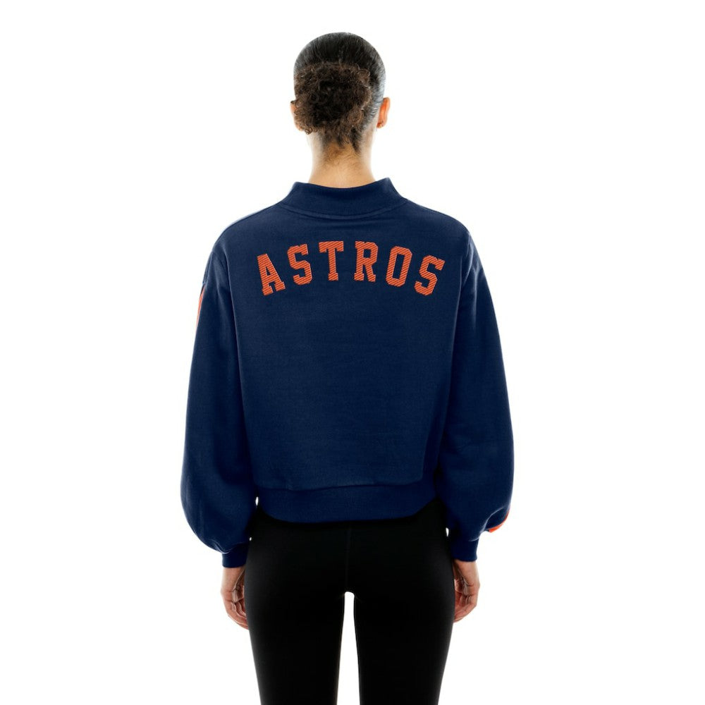 MLB Houston Astros New Era Women's Mock Neck Balloon Sleeve Sweatshirt