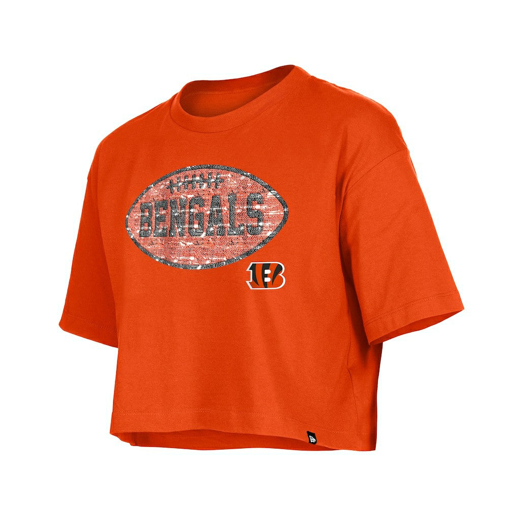 Girl's Flip Sequin Boxy T-Shirt - Cincinnati Bengals