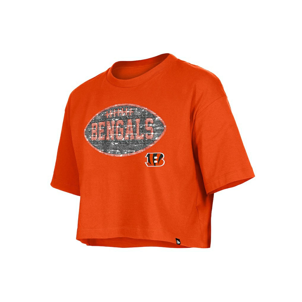 Girl's Flip Sequin Boxy T-Shirt - Cincinnati Bengals