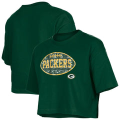 Girl's Flip Sequin Boxy T-Shirt - Green Bay Packers