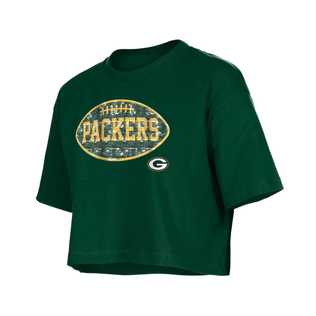 Girl's Flip Sequin Boxy T-Shirt - Green Bay Packers
