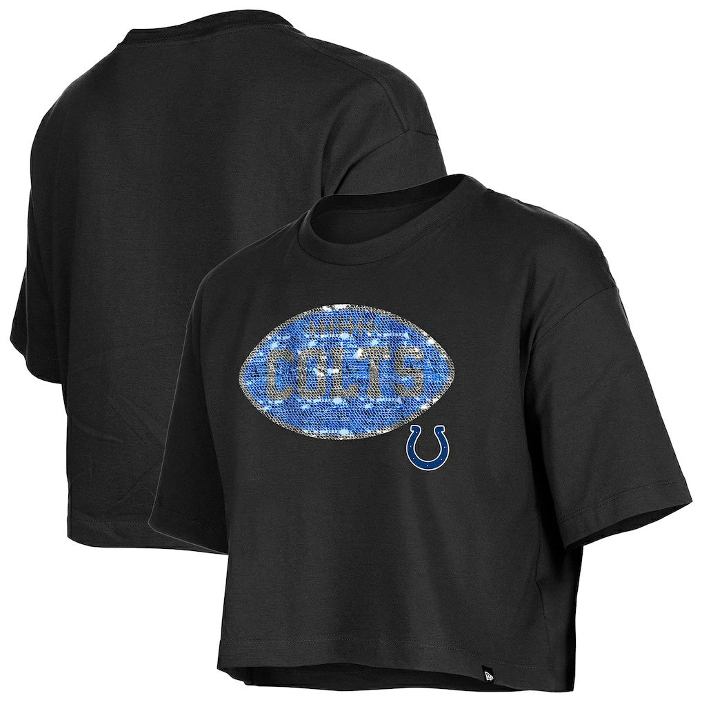 Girl's Flip Sequin Boxy T-Shirt - Indianapolis Colts