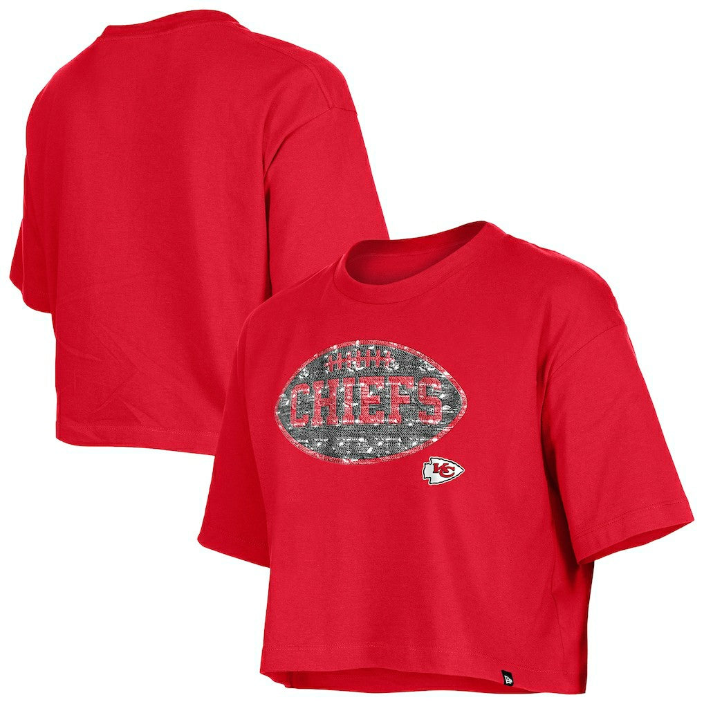 Girl's Flip Sequin Boxy T-Shirt - Kansas City Chiefs