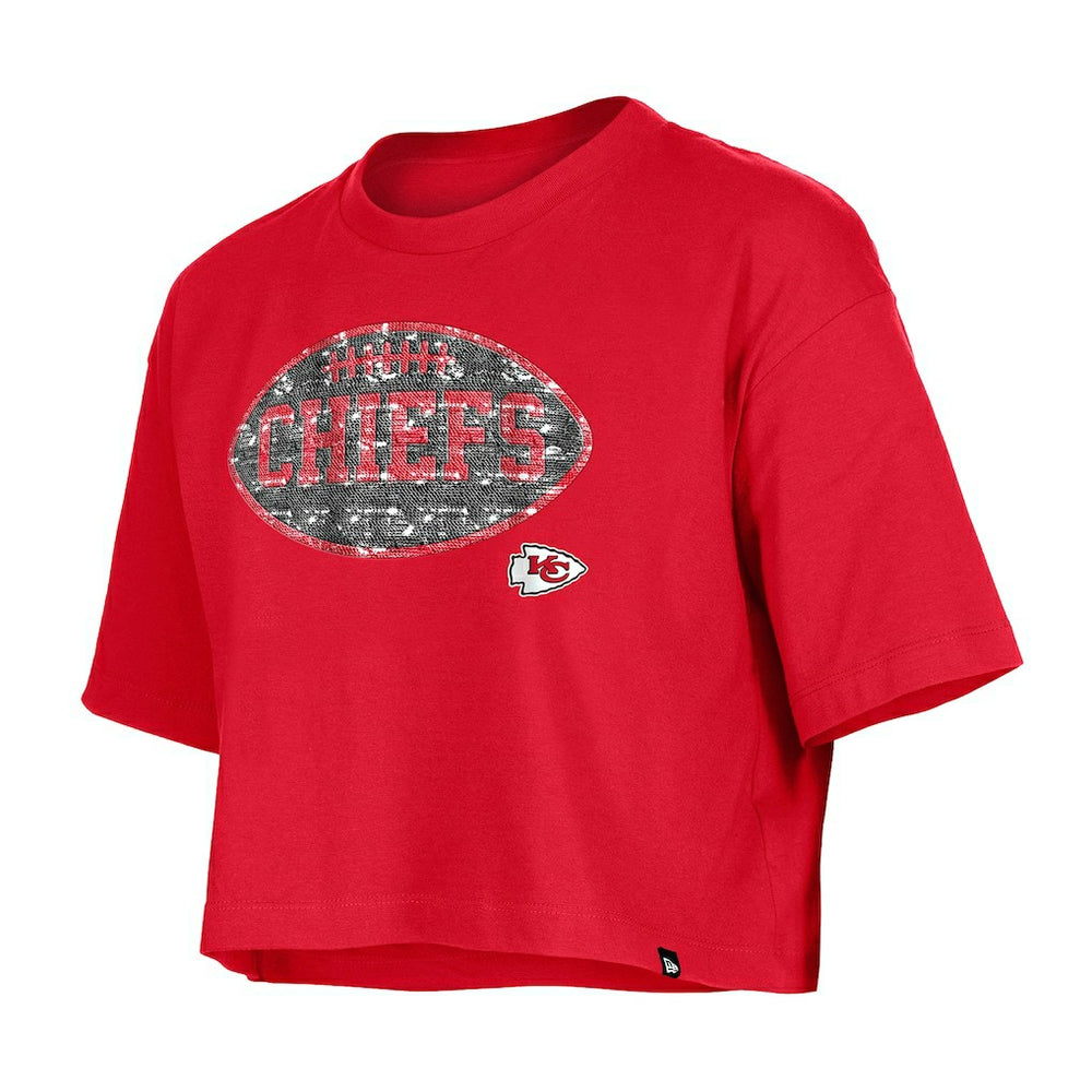 Girl's Flip Sequin Boxy T-Shirt - Kansas City Chiefs