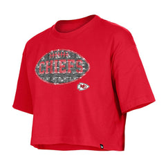 Girl's Flip Sequin Boxy T-Shirt - Kansas City Chiefs