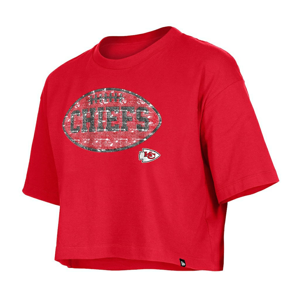 Girl's Flip Sequin Boxy T-Shirt - Kansas City Chiefs