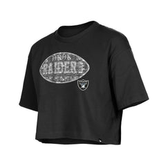 Girl's Flip Sequin Boxy T-Shirt - Las Vegas Raiders