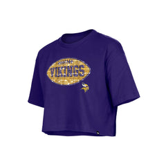Girl's Flip Sequin Boxy T-Shirt - Minnesota Vikings