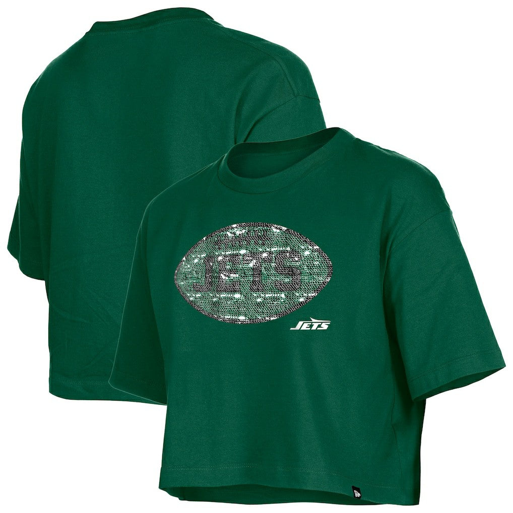 Girl's Flip Sequin Boxy T-Shirt - New York Jets