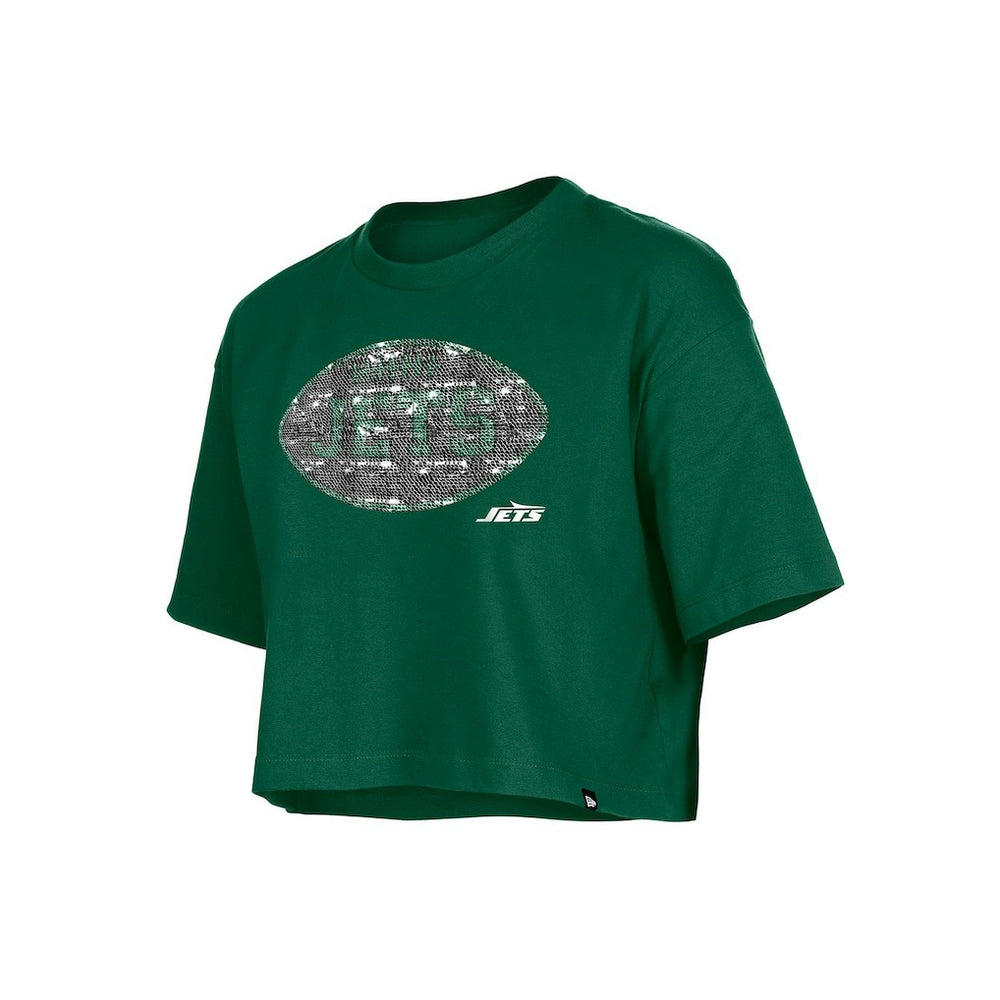 Girl's Flip Sequin Boxy T-Shirt - New York Jets