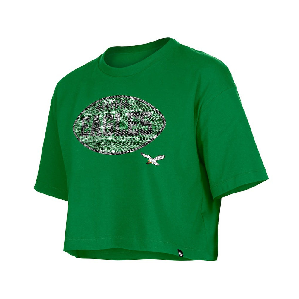 Girl's Flip Sequin Boxy T-Shirt - Philadelphia Eagles