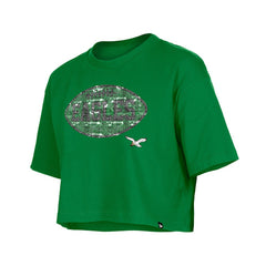 Girl's Flip Sequin Boxy T-Shirt - Philadelphia Eagles