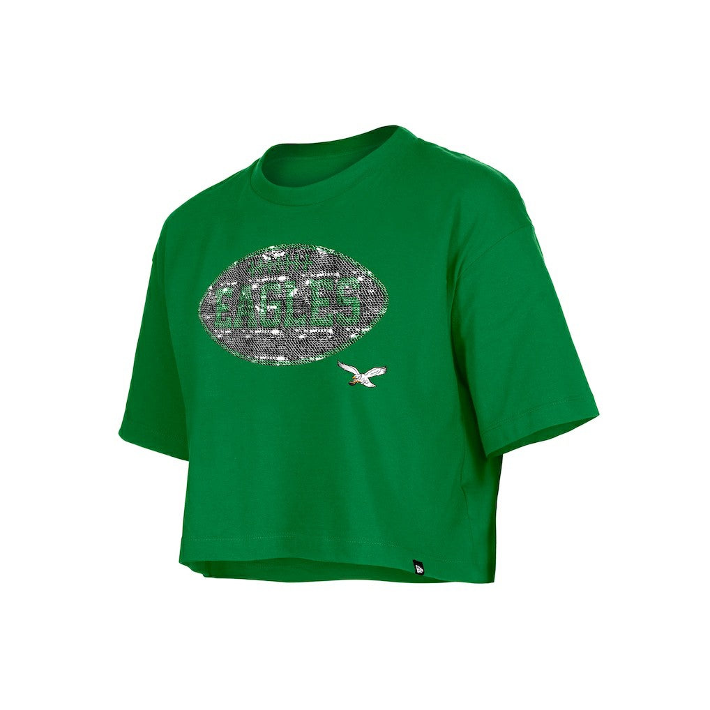 Girl's Flip Sequin Boxy T-Shirt - Philadelphia Eagles