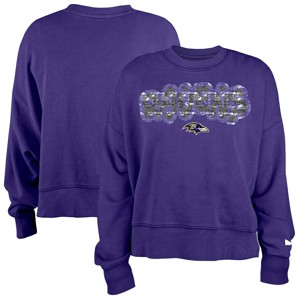 Girl's Flip Sequin Sweatshirt - Baltimore Ravens