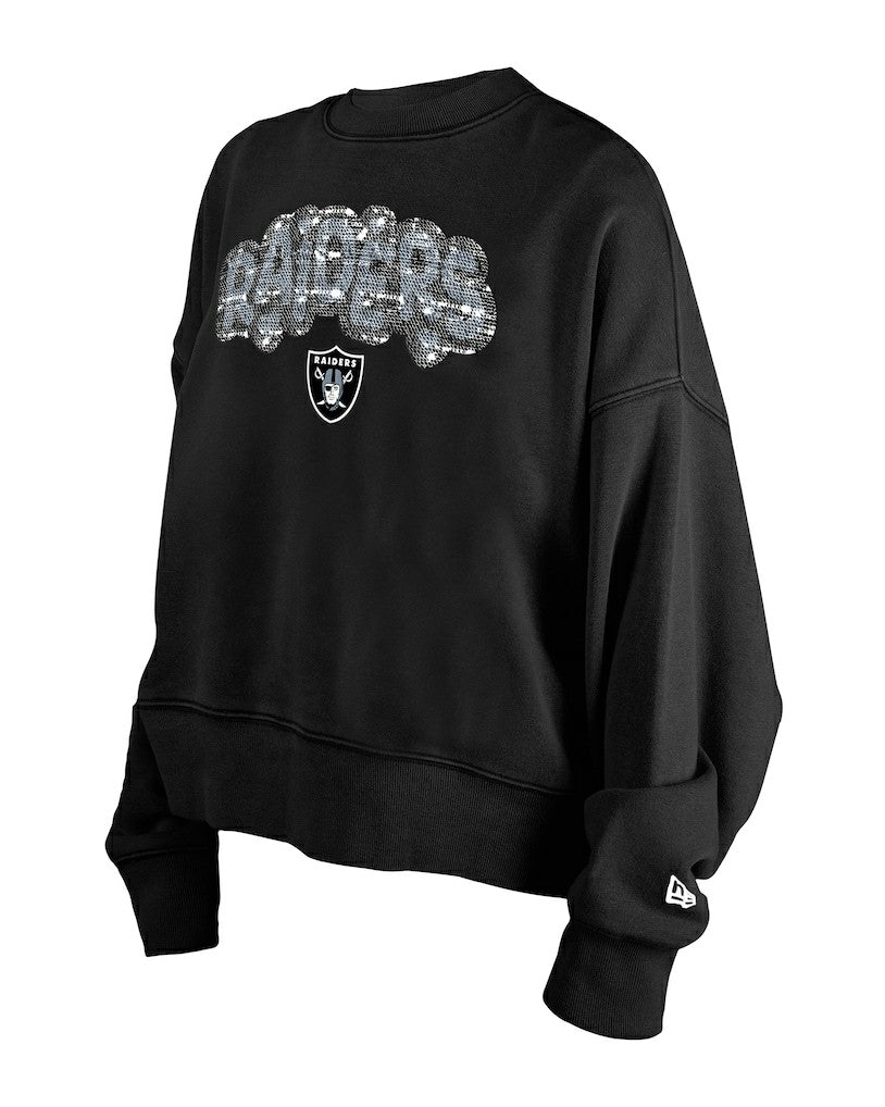 Girl's Flip Sequin Sweatshirt - Las Vegas Raiders