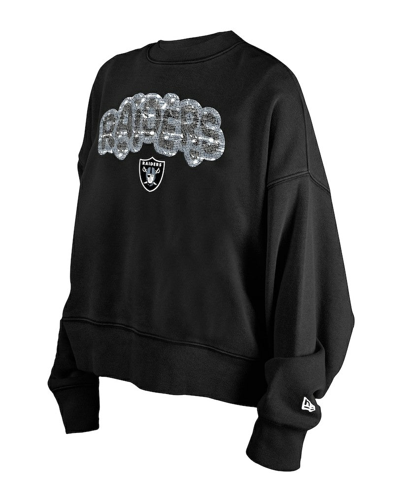 Girl's Flip Sequin Sweatshirt - Las Vegas Raiders