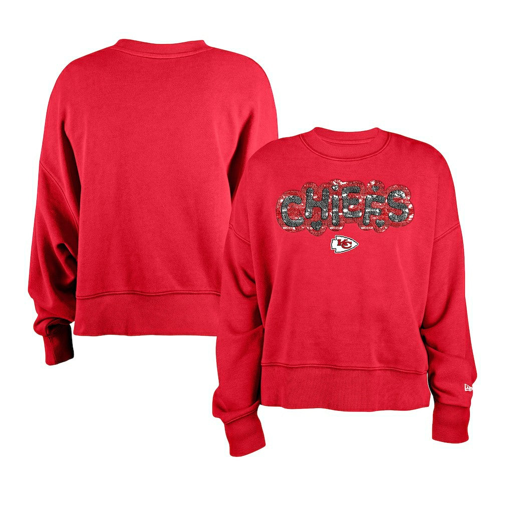 Girl's Flip Sequin Sweatshirt - Kansas City Chiefs