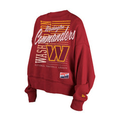 Women's Oversized Throwback Mineral Wash Crew Neck Sweatshirt - Washington Commanders