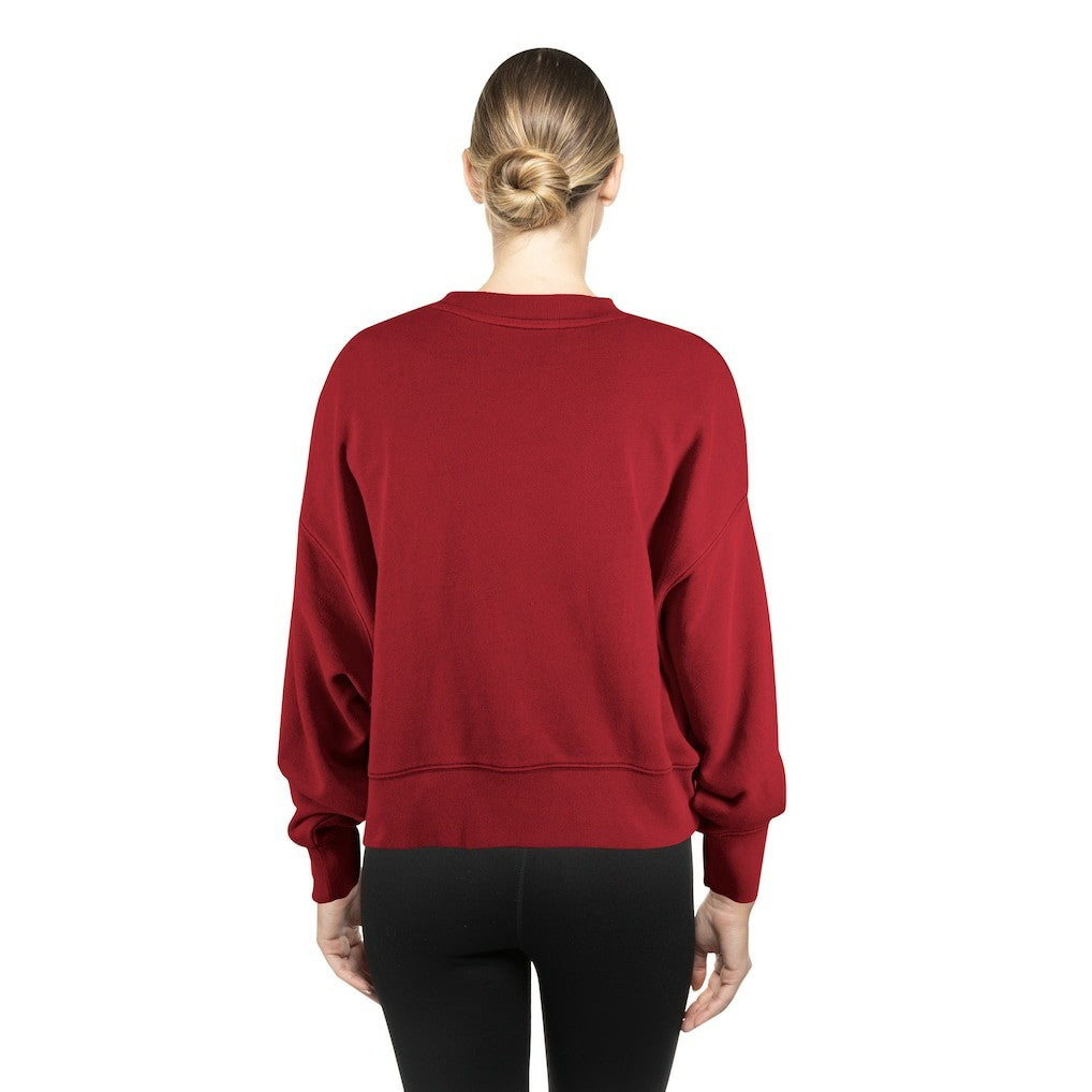 Women's Oversized Throwback Mineral Wash Crew Neck Sweatshirt - Washington Commanders