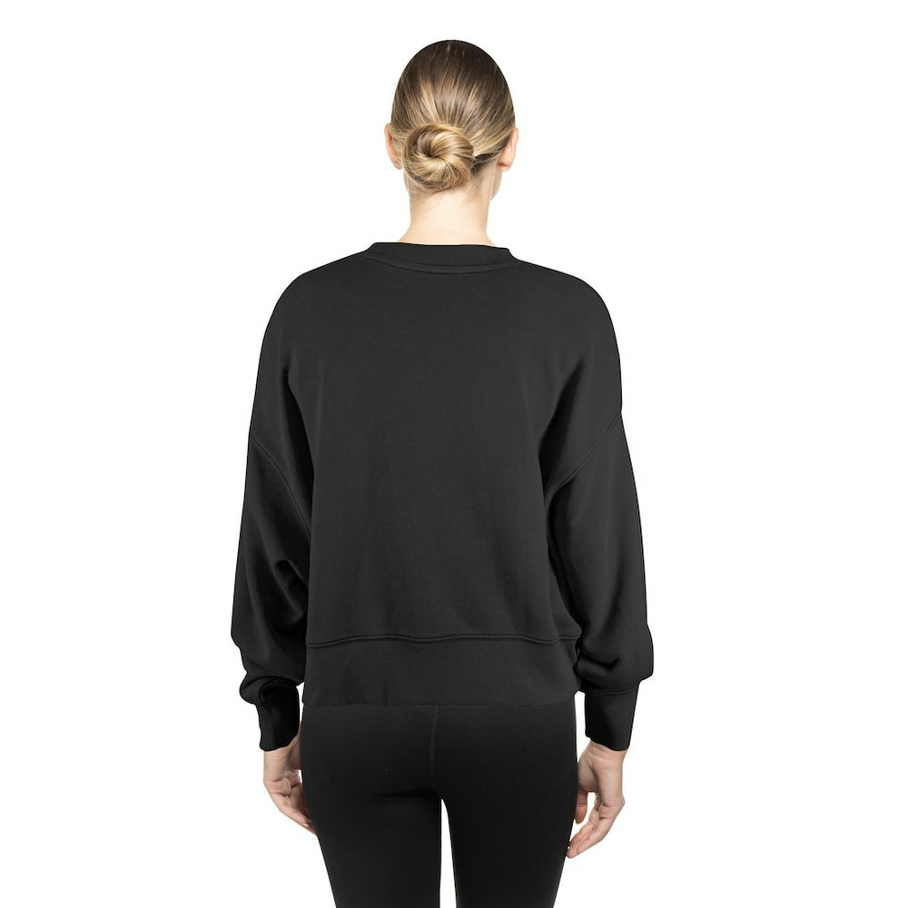 Women's Oversized Throwback Mineral Wash Crew Neck Sweatshirt - Baltimore Ravens