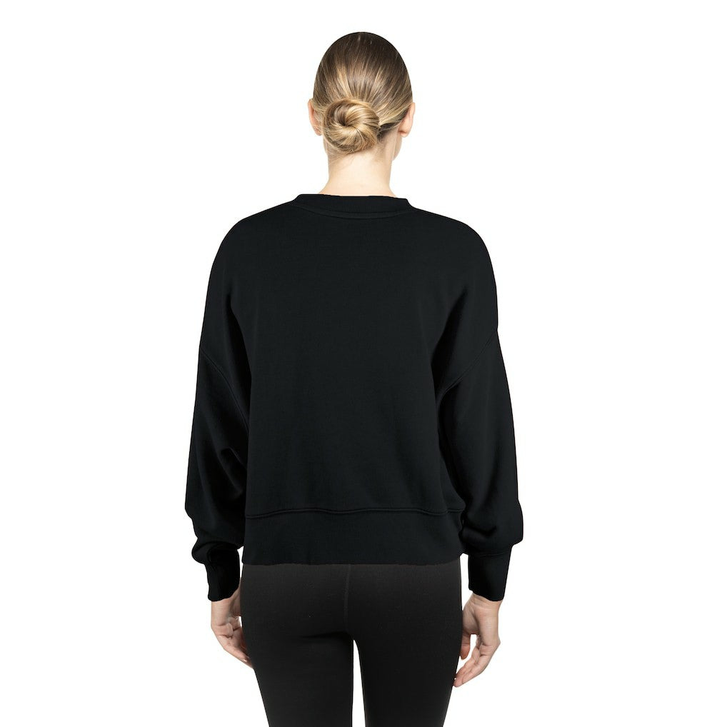 Women's Oversized Throwback Mineral Wash Crew Neck Sweatshirt - Philadelphia Eagles
