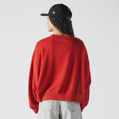 Women's Oversized Throwback Mineral Wash Crew Neck Sweatshirt - San Francisco 49ers