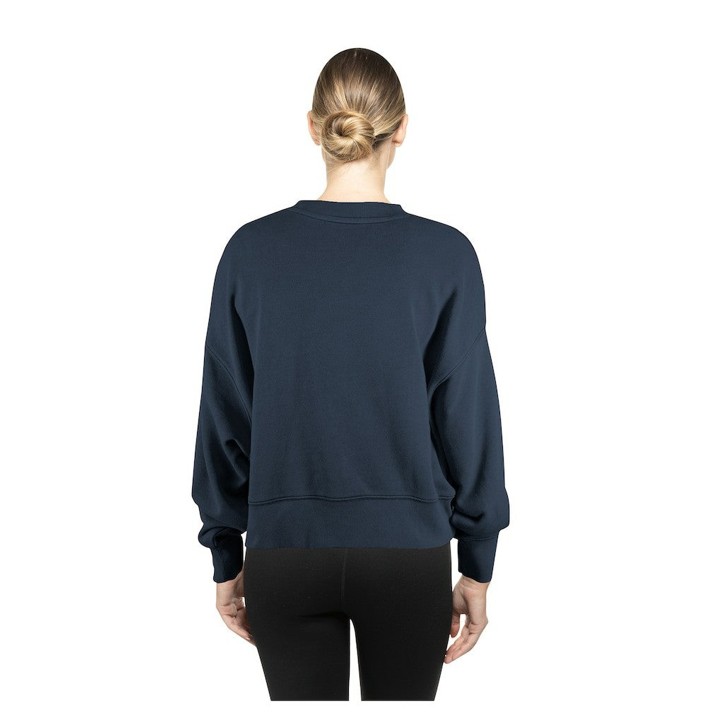 Women's Oversized Throwback Mineral Wash Crew Neck Sweatshirt - Seattle Seahawks