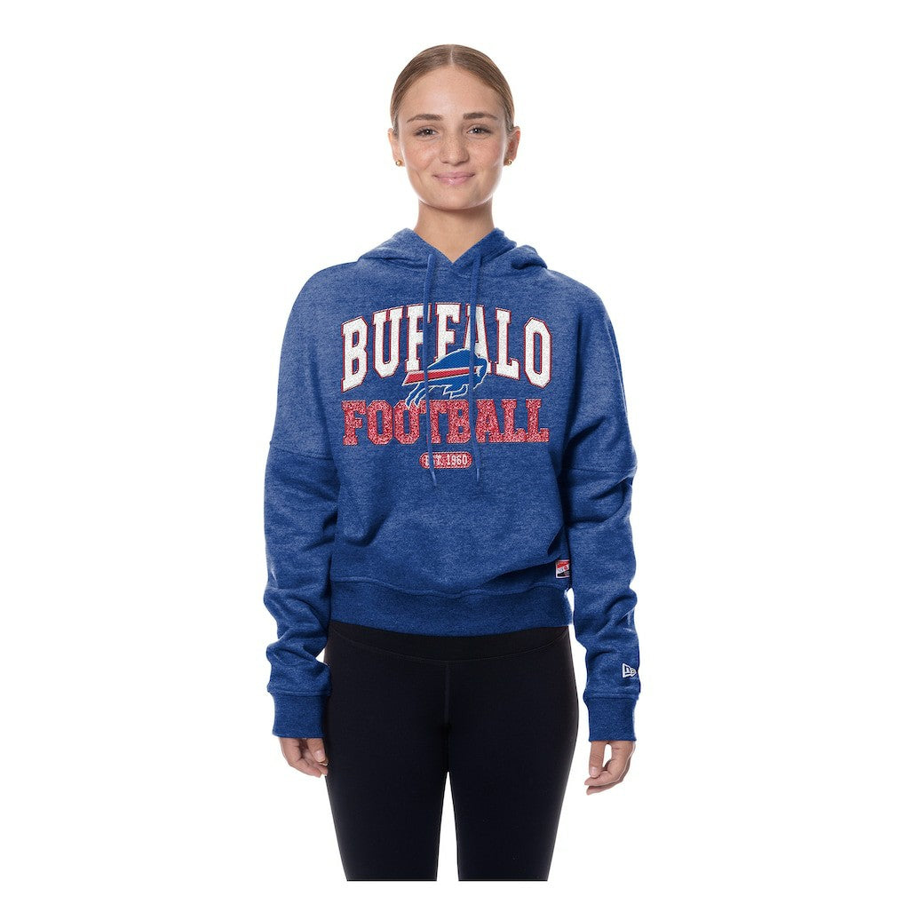 Women's Throwback Boxy Hoodie Sweatshirt - Buffalo Bills