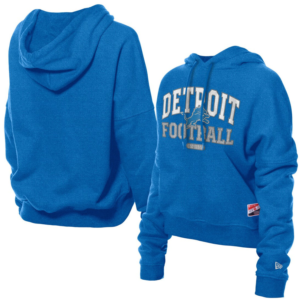 Women's Throwback Boxy Hoodie Sweatshirt - Detroit Lions