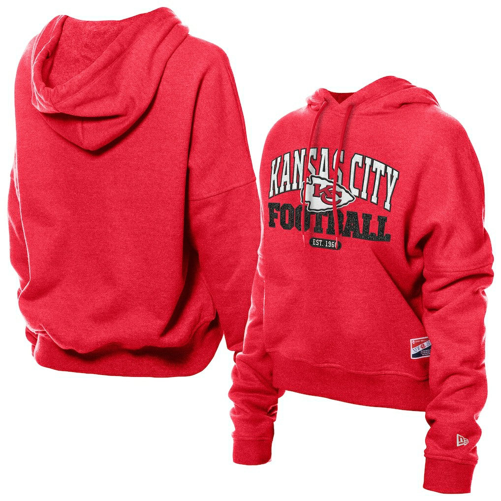 Women's Throwback Boxy Hoodie Sweatshirt - Kansas City Chiefs