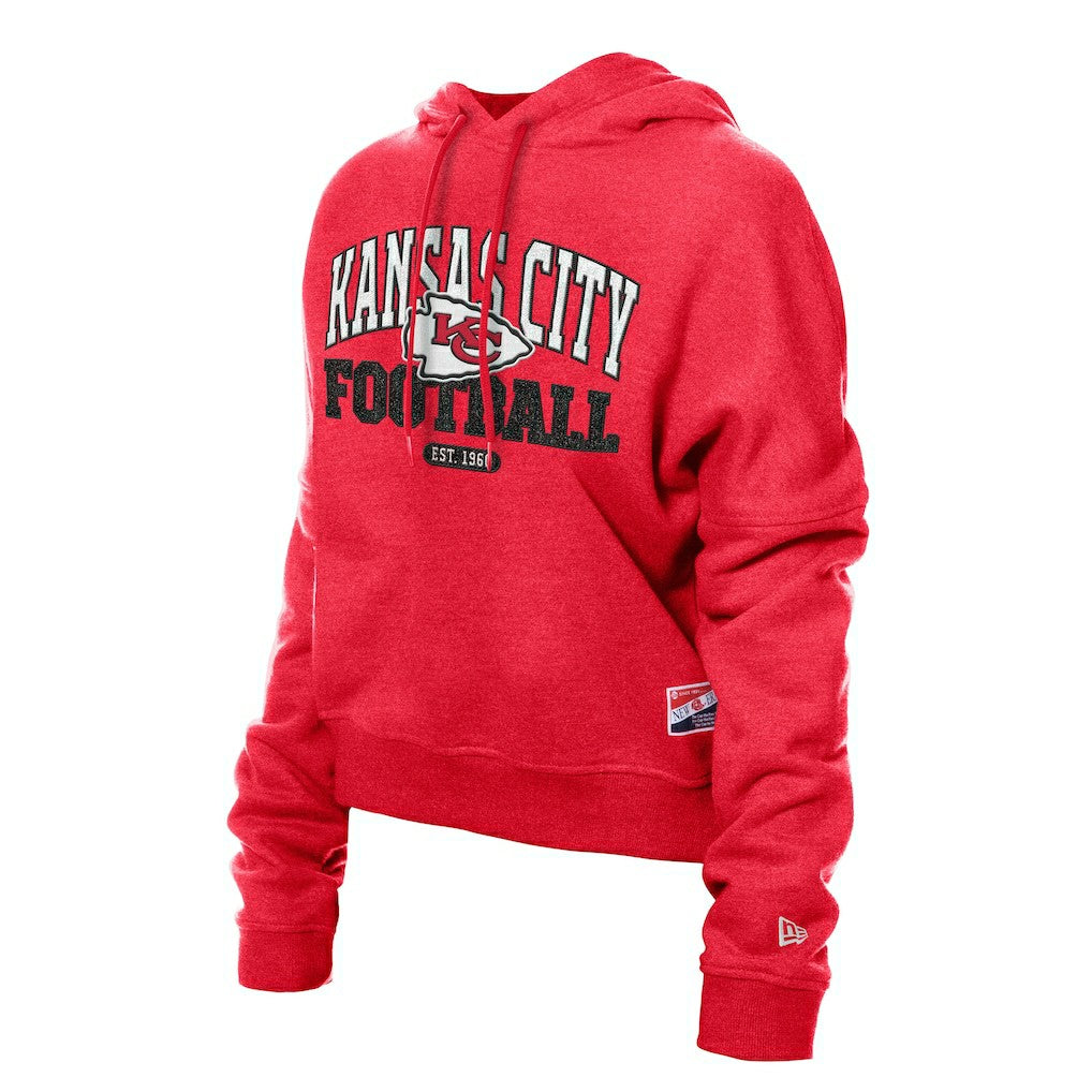 Women's Throwback Boxy Hoodie Sweatshirt - Kansas City Chiefs