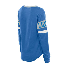 Women's Throwback Lace-Up Long-Sleeve T-Shirt - Detroit Lions