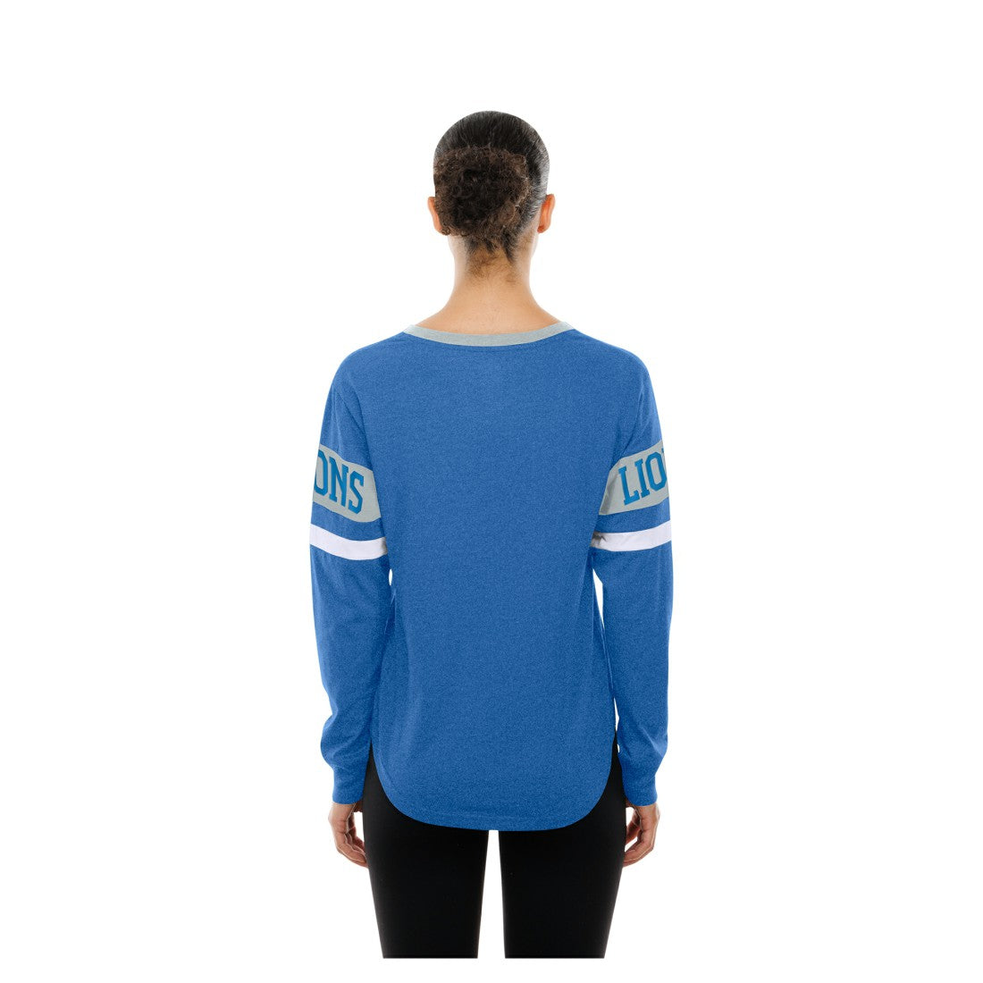 Women's Throwback Lace-Up Long-Sleeve T-Shirt - Detroit Lions