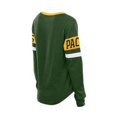 Women's Throwback Lace-Up Long-Sleeve T-Shirt - Green Bay Packers