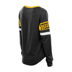 Women's Throwback Lace-Up Long-Sleeve T-Shirt - Pittsburgh Steelers