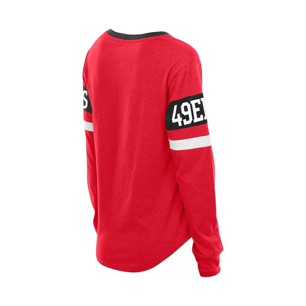 Women's Throwback Lace-Up Long-Sleeve T-Shirt - San Francisco 49ers