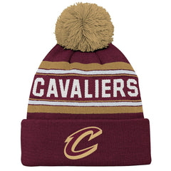 NBA Cleveland Cavaliers Outerstuff Youth Backboard Jacquard Cuffed Knit Hat with Pom sale