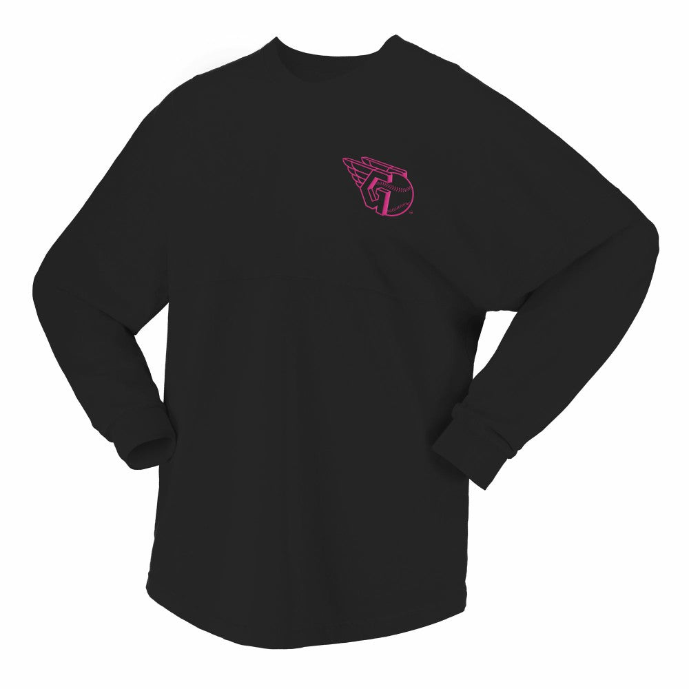 MLB Cleveland Guardians Fanatics Women's Neon Jersey Long Sleeve T-Shirt