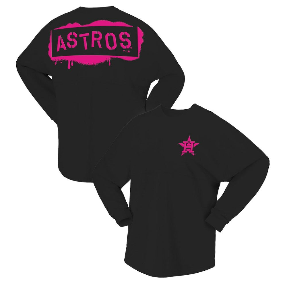 MLB Houston Astros Fanatics Women's Neon Jersey Long Sleeve T-Shirt