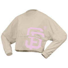 MLB San Francisco Giants Fanatics Women's Floral Preppy Cropped Long Sleeve T-Shirt