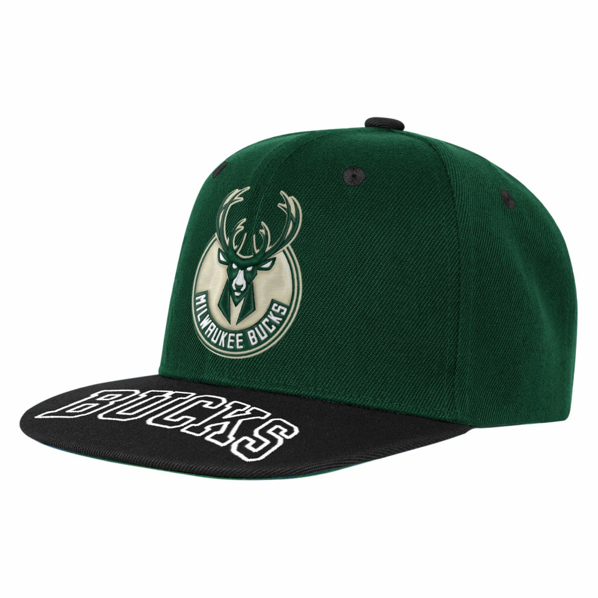 NBA Milwaukee Bucks Outerstuff Youth Two-Tone Snapback Hat