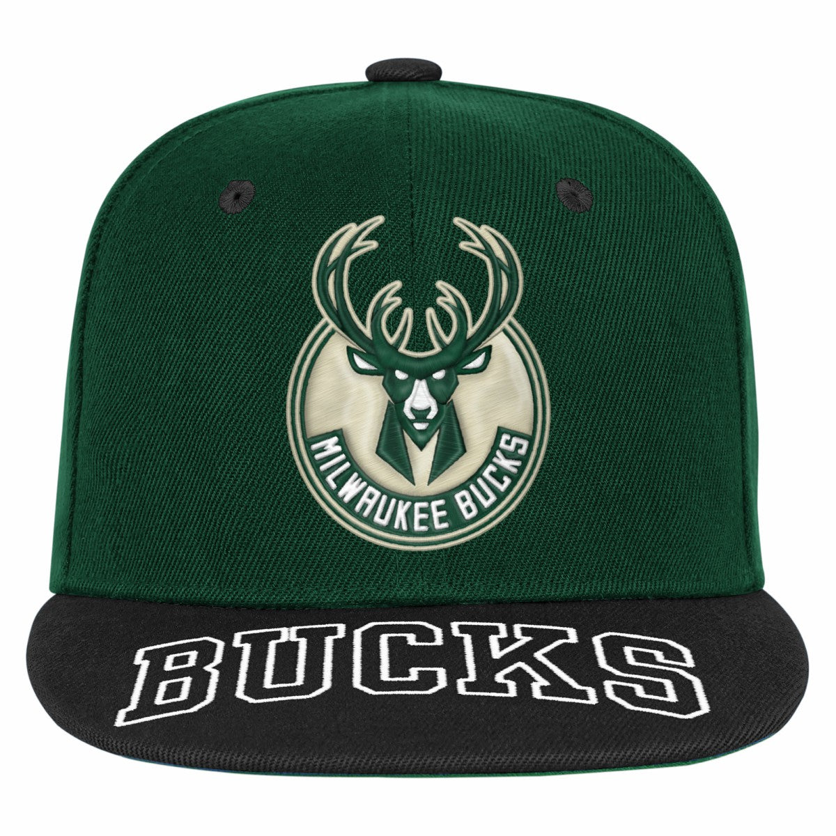 NBA Milwaukee Bucks Outerstuff Youth Two-Tone Snapback Hat