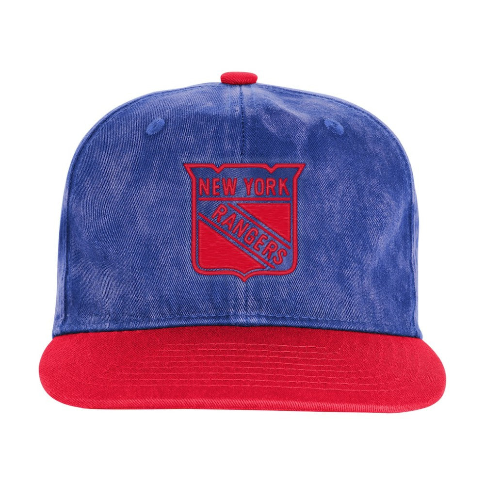 NHL Royal/Red New York Rangers Outerstuff Youth True Retro Deadstock Adjustable Hat