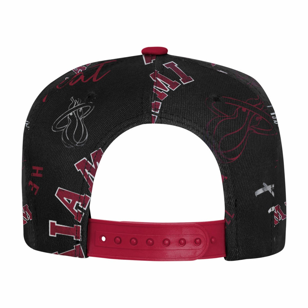 NBA Miami Heat Outerstuff Youth Street Hooper Allover Print Snapback Hat