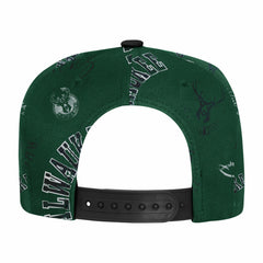 NBA Milwaukee Bucks Outerstuff Youth Street Hooper Allover Print Snapback Hat